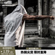 BD.POWER UP+BD健美站時尚印花連帽背心男個性百搭寬松運(yùn)動跑步健身無袖帽衫潮 灰色 XL