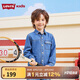 LEVI'S李維斯童裝牛仔襯衫春秋男女童內搭外穿牛仔上衣 湖灰藍 130/64 