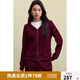 獨(dú)束大碼休閑連帽衛(wèi)衣套裝2024冬裝新款百搭雙色復(fù)古顯瘦時(shí)尚套裝 安可拉紅-外套 XL (尺碼：3) (尺碼：3)