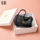 HR赫蓮娜包包女包復古小方包女植鞣頭層牛皮單肩包斜挎包情人節禮物