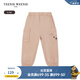 Teenie Weenie Kids小熊童裝24夏季款男寶寶大口袋休閑束腳長(zhǎng)褲 淺卡其色 110 cm