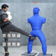 搏克形（BOKEXING） 全硅膠假人人形拳擊立式沙袋吸盤不倒翁散打搏擊訓練器材家沙包 藍色