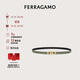 菲拉格慕（Ferragamo）女士深灰色雙面可調式皮帶 0775603_C  _ 90 禮物送女友