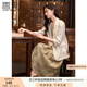 香影新中式國(guó)風(fēng)西裝外套女薄款2025春夏季新款米色國(guó)風(fēng)盤扣小西服 米色 S