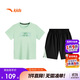 安踏兒童裝男童速干運動(dòng)套裝夏2025涼感透氣短袖短褲套裝A52527714