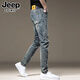 JEEP SPIRIT牛仔褲男高端復古秋冬季新款韓版輕奢彈力修身休閑小腳長(cháng)褲 DQ-206復古藍 31