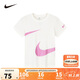 NIKE 耐克童裝T恤2025年夏季新款大LOGO圖案女童輕薄柔軟抗皺短袖上衣