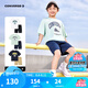 Converse匡威童裝男童套裝2025夏季新款中大童休閑短t短褲兩件套寬松上衣 蘆薈綠 140 /68 【建議身高128-140cm】