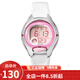 卡西歐(CASIO)學(xué)生表表 數顯兒童表 粉盤(pán)白色橡膠帶LW-200-7A