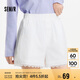 森馬（Semir）休閑褲女寬松松緊腰溫柔2025夏季甜美風(fēng)蕾絲花邊短褲109325125002