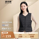 波司登（BOSIDENG）【反季】輕薄羽絨服90絨女短款露營(yíng)徒步拿捏溫差休閑保暖馬甲背心 【店長(zhǎng)推薦】黑色8056 L 170/92A