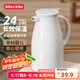 JEKO&JEKO保溫壺家用熱水瓶暖水壺學(xué)生宿舍開水瓶玻璃內(nèi)膽按壓式 1L淺灰色