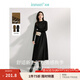 茵曼（INMAN）法式氣質(zhì)針織拼接連衣裙2025春秋女裝新品半高領(lǐng)長(zhǎng)袖A字打底長(zhǎng)裙 黑色 S