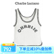 Charlie Luciano標(biāo)識(shí)印花背心春夏新款93003百搭潮流休閑內(nèi)搭外穿cl上衣女潮 白色 S