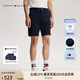 TOMMY HILFIGER【微彈直筒】夏季男裝經(jīng)典百搭商務簡約休閑西褲短褲34855 藏青色DW5 32