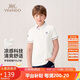 英氏（YEEHOO）男童polo衫兒童T恤中大童裝短袖抗菌涼感運(yùn)動休閑夏裝 白色  165 