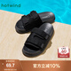 熱風(fēng)(商場(chǎng)同款）男拖鞋夏季新款時(shí)尚潮流沙灘鞋舒適休閑外穿一字拖男 01黑色 42 正碼