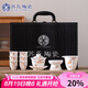 蘇氏陶瓷（SUSHI CERAMICS）手繪功夫茶具釉下彩冰種玉瓷柿柿如意三才蓋碗茶具套裝禮盒