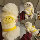阿莫爾新生犬衣服滿月小狗BB服幼犬幼貓奶狗奶貓超小型棉背心寵物秋冬款 黃小雞 XS