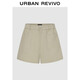 UR2025夏季新款女裝休閑簡(jiǎn)約松緊腰寬松口袋短褲UWM650041