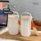 沃德百惠（WORTHBUY）豆漿杯家用便捷外帶隨手杯可微波爐早餐杯密封牛奶耐高溫熱飲水杯 米白色【350ml】-早餐杯*2