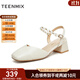 天美意涼鞋女商場(chǎng)同款純色時(shí)尚百搭甜美女鞋BI771BH4 米白 35