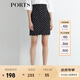PORTS寶姿  新品商場同款女裝條紋高腰半身裙通勤顯瘦SN8S007HFD014 黑色 M (6)