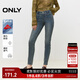 ONLY秋季萊卡復古做舊小個子緊身褲牛仔褲女|124432008 J34 390洗水牛仔藍 S (160) 64A