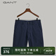 GANT甘特男士直筒通勤純色時(shí)尚簡約潮流五分褲短褲|20011 433夜藍(lán)色 32
