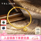 謝瑞麟（TSL）黃金手鏈女款古法小胖福金珠足金手串送女友XO860七夕禮物 8.85g 計(jì)價(jià)類（工費(fèi)約2780元）