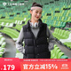 坦博爾羽絨馬甲女短款立領(lǐng)寬松保暖女士背心馬夾TD238006 黑色 165 