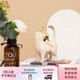 可米生活白夜童話(huà)客廳玄關(guān)辦公室桌面裝飾擺件輕奢潮玩擺件女友節日禮物 白夜童話(huà)-貓將軍-小