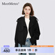 MeetMetro瑪依爾時(shí)尚寬松休閑短款風(fēng)衣女2025秋季新品英倫風(fēng)黑色外套 黑色 S