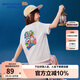 Skechers斯凱奇哆啦A夢聯(lián)名款 男女童夏季透氣限定短袖L325K085