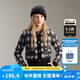 ELLE KIDS童裝 學(xué)院風(fēng)菱格刷毛針織開衫女兒童秋冬氛圍感外套 灰黑格 165 (M)