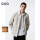 GXG男裝米白色翻領(lǐng)長袖襯衫外套男24秋新品 米白 180/XL