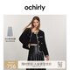 歐時(shí)力OCHIRLY 蕾絲提花小香風(fēng)外套女釘鉆珍珠設計感流行秋季新品 黑色 L