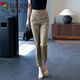 啄木鳥(niǎo)（TUCANO）哈倫褲女2025春夏新款高腰韓版顯瘦休閑西褲女高檔洋氣九分煙管褲 卡其色 L (105-115斤)