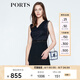 PORTS寶姿 新品 女裝優(yōu)雅無袖V領(lǐng)流蘇連衣裙LN8D123KWB008 黑色 S (4)
