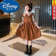 迪士尼（Disney）女童連衣裙秋裝洋氣新款中大童學(xué)生女孩童裝長(cháng)袖春秋淑女公主裙子 150cm年齡適合9-10歲小孩子