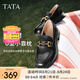 他她（TATA）一腳蹬小皮鞋女鞋粗跟樂福鞋女鞋子單鞋春季新款CYM01AA5 黑色 38