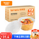 特美居（temeiju）一次性飯盒圓形透明餐盒加厚帶蓋野餐打包盒水果便當(dāng)盒50套1000型