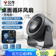 公牛（BULL）桌面循環(huán)USB小風扇 4000mAh辦公室桌面學(xué)生宿舍床頭低噪充電款電風扇 壁掛式迷你臺扇-星空灰