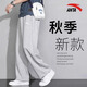 安踏運(yùn)動(dòng)褲男2025秋季新款直筒寬松休閑衛(wèi)褲子男款青少年純棉潮流長褲 灰色【常規(guī)直筒-拉鏈口袋】 L /175(120-140斤）