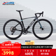 喜德盛公路自行車2025款A(yù)D350碳纖前叉座管功率計(jì)齒盤鋁合金超輕氣動(dòng) 鴿子灰 480mm