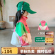 圖圖小象女童撞色拼接外套2025秋裝兒童立領(lǐng)上衣防風(fēng)夾克 粉色 140