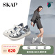 圣伽步（Skap）涼鞋女士夏季透氣運(yùn)動(dòng)包頭沙灘鞋 銀色 38