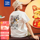 唐獅（TonLion）2025男后背印花圓領(lǐng)短袖T恤 本白 L
