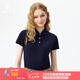 哈吉斯（HAZZYS）女裝 2025夏季新款女士多色活力休閑POLO衫女ASTSE0CBE01 藏青色NV M (160/84A 38)