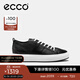 愛(ài)步（ECCO）休閑板鞋男 潮流厚底復古增高男鞋牛皮 街頭ACE856814 HL 黑色85681451052 43 建議選購大一碼